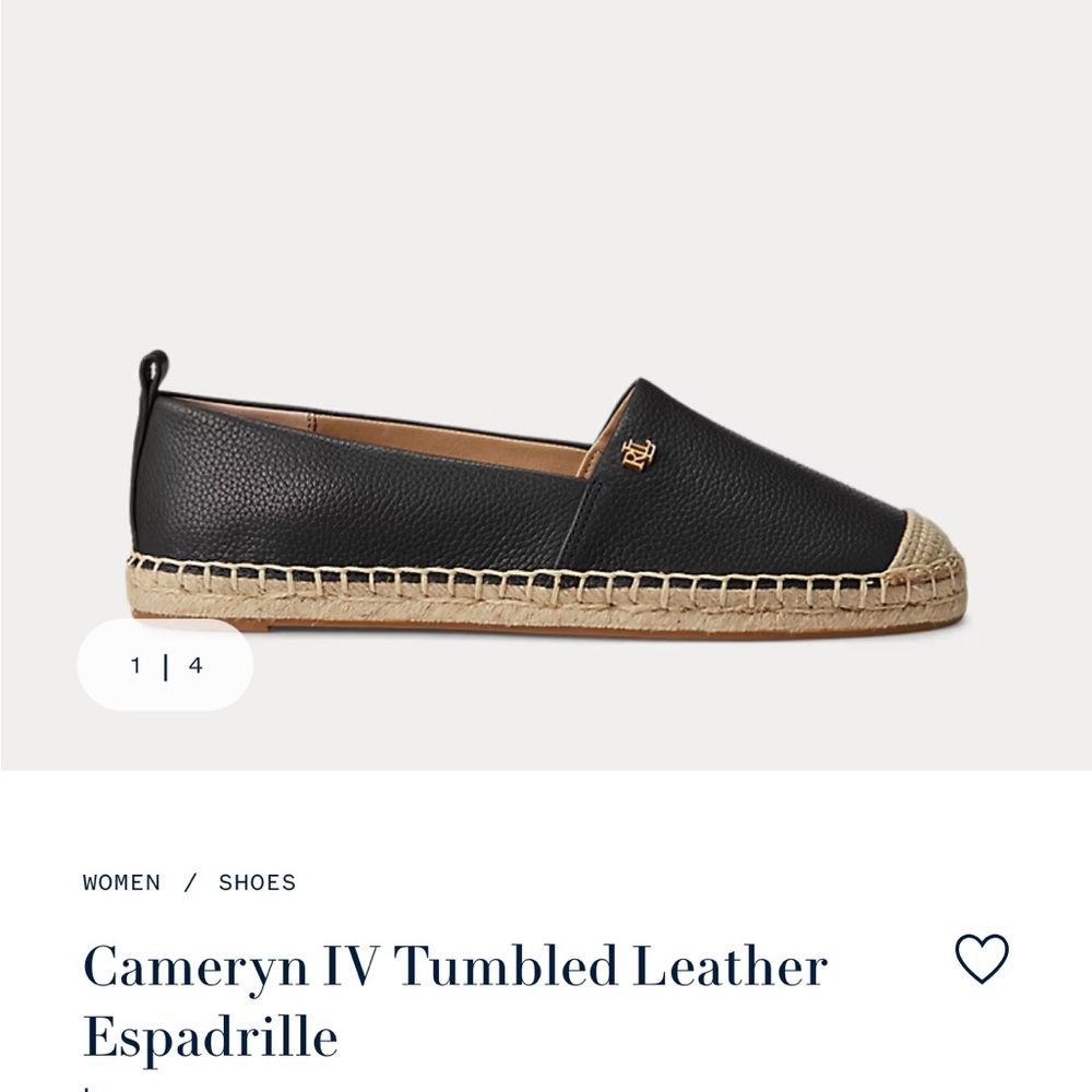 Polo by Ralph Lauren Black and Tan Espadrilles